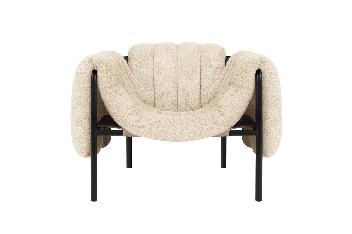 Puffy Lounge Chair | Black Grey Base