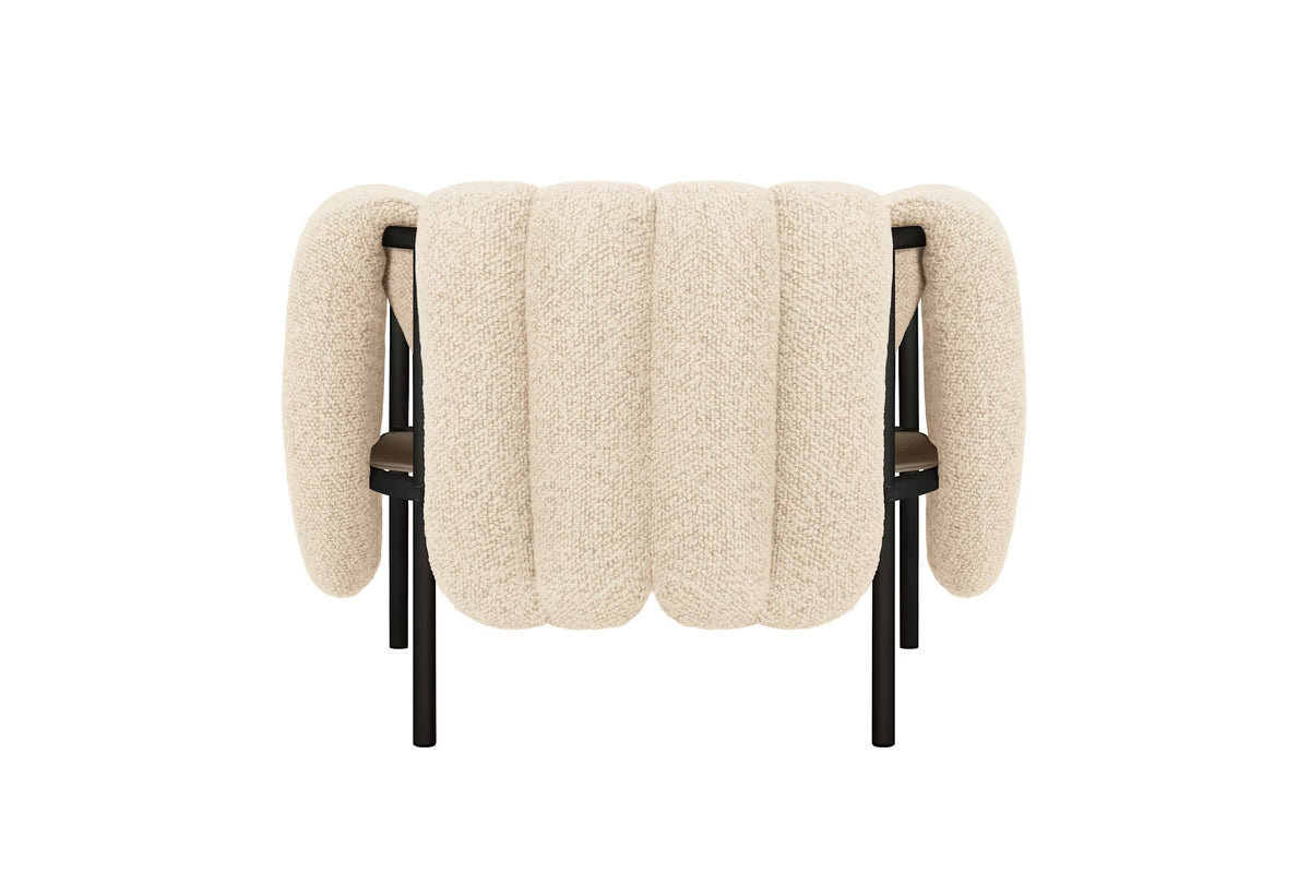 Puffy Lounge Chair | Black Grey Base