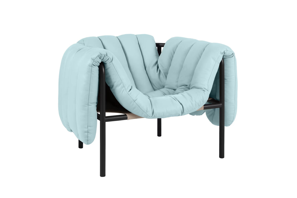 Puffy Lounge Chair | Black Grey Base