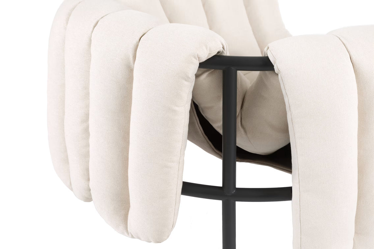 Puffy Lounge Chair | Black Grey Base
