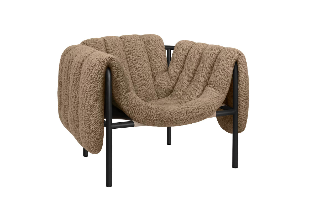 Puffy Lounge Chair | Black Grey Base