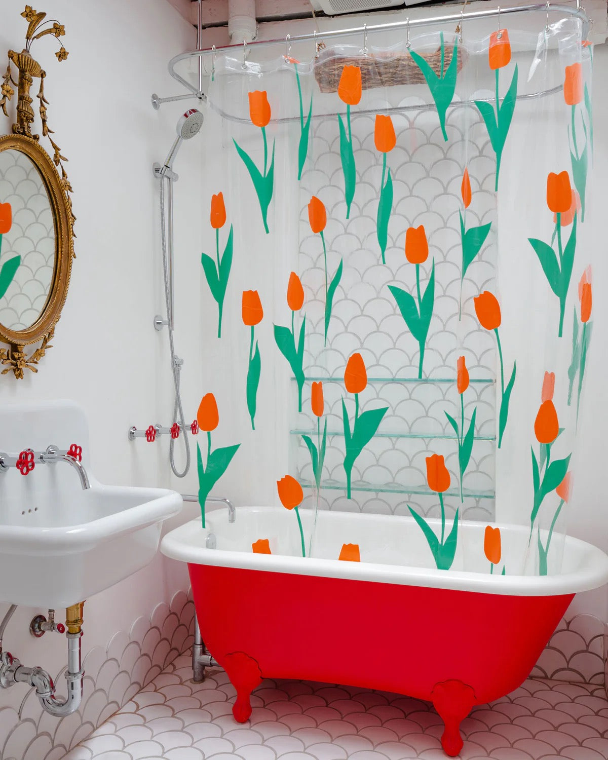 Dusen Dusen Tulip Shower Curtain