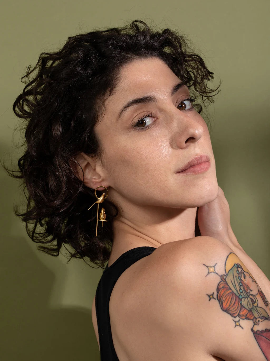 Perched Bird Earrings | Silver