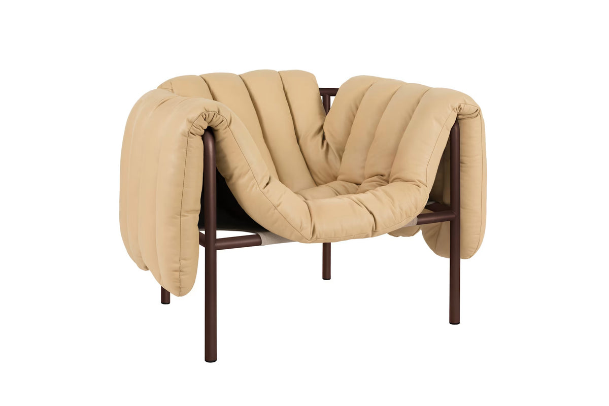 Puffy Lounge Chair | Chocolate Brown Base