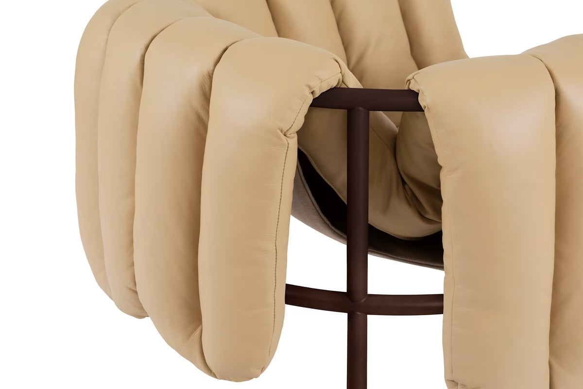 Puffy Lounge Chair | Chocolate Brown Base