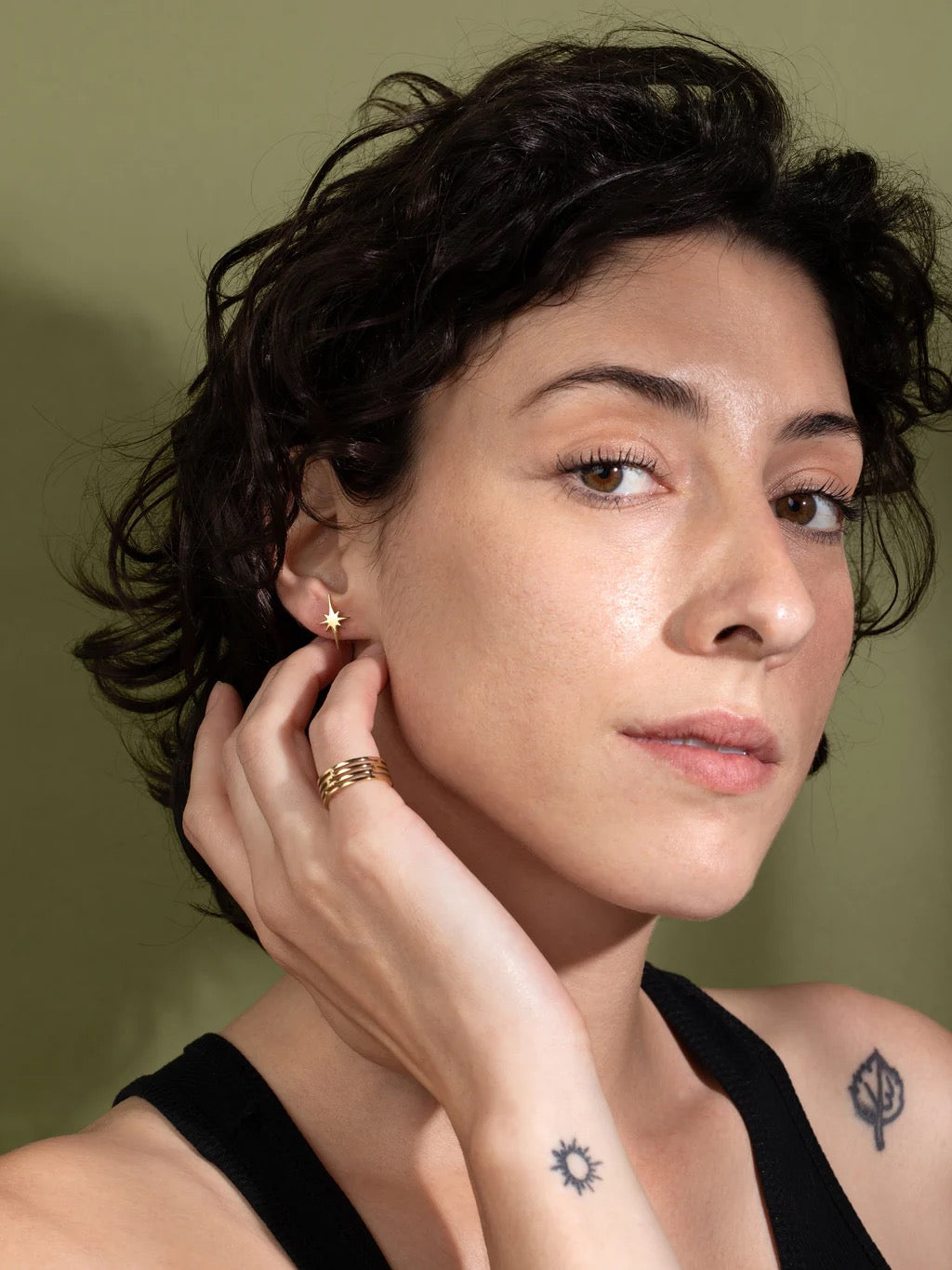 Starburst Studs Earrings | Gold