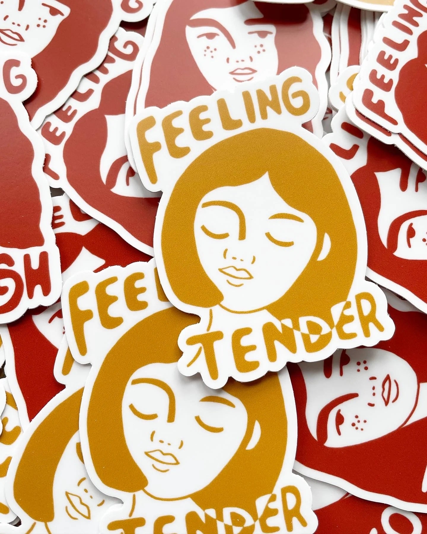 Feeling Tender Sticker by Rare Press