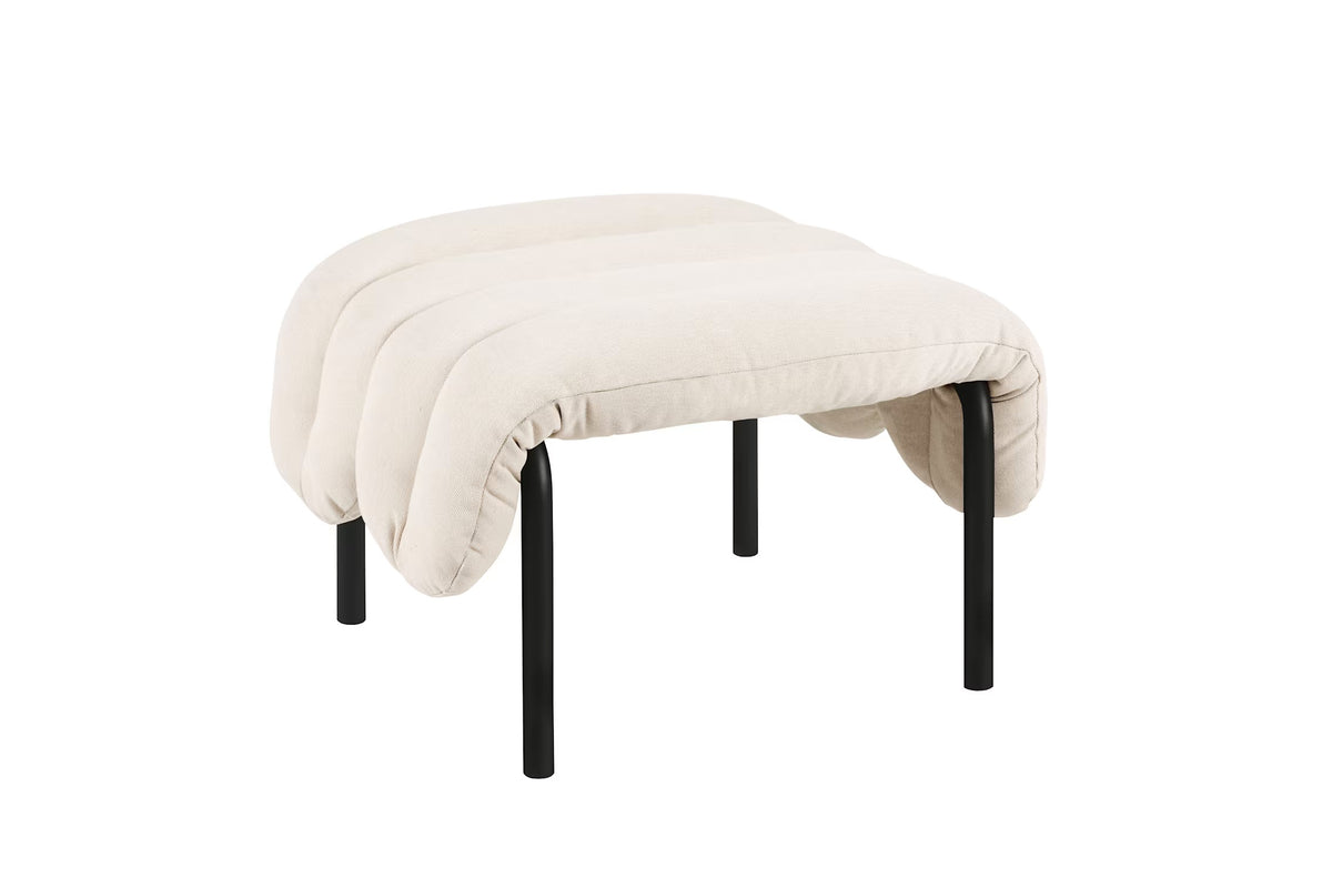 Puffy Ottoman | Black Grey Base
