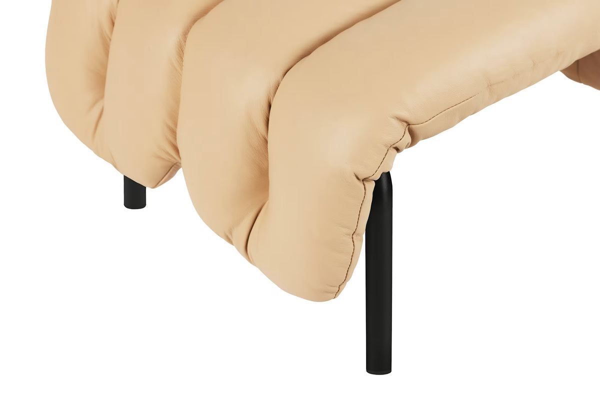 Puffy Ottoman | Black Grey Base