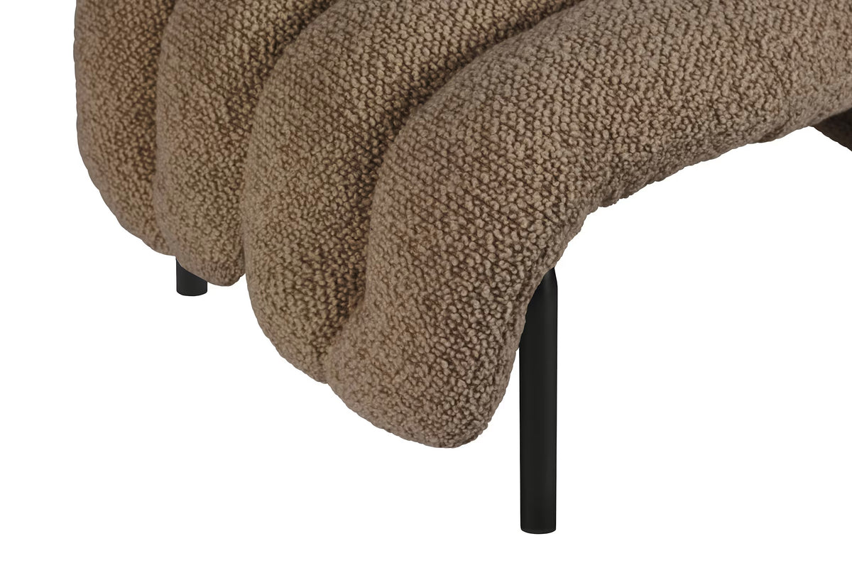 Puffy Ottoman | Black Grey Base