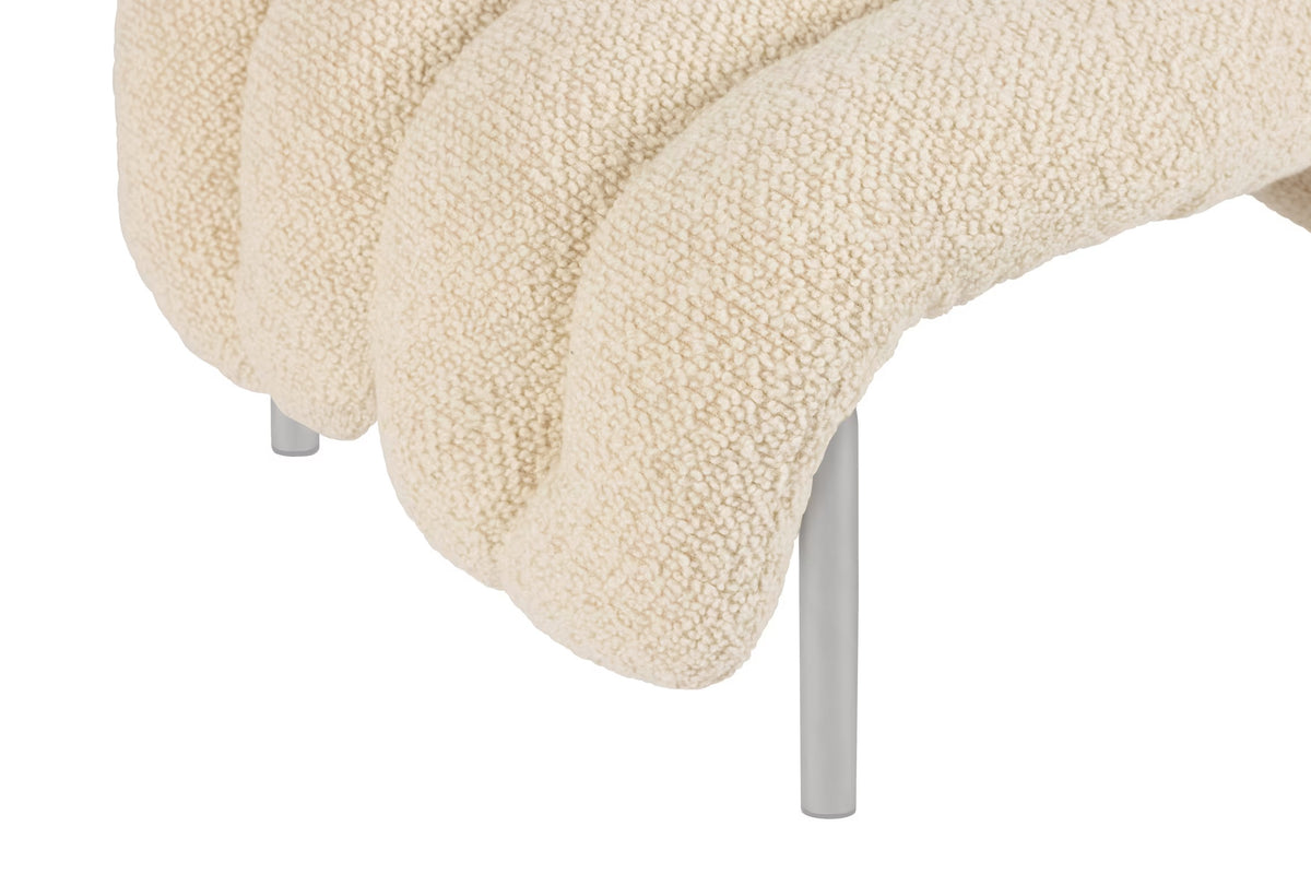 Puffy Ottoman | Stainless Steel Base