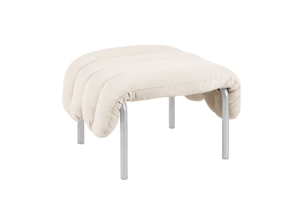 Puffy Ottoman | Stainless Steel Base