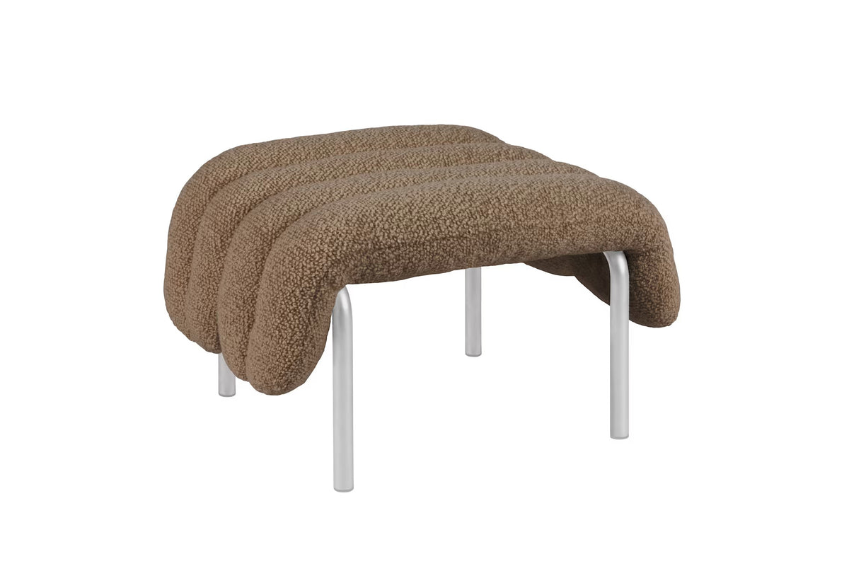 Puffy Ottoman | Stainless Steel Base