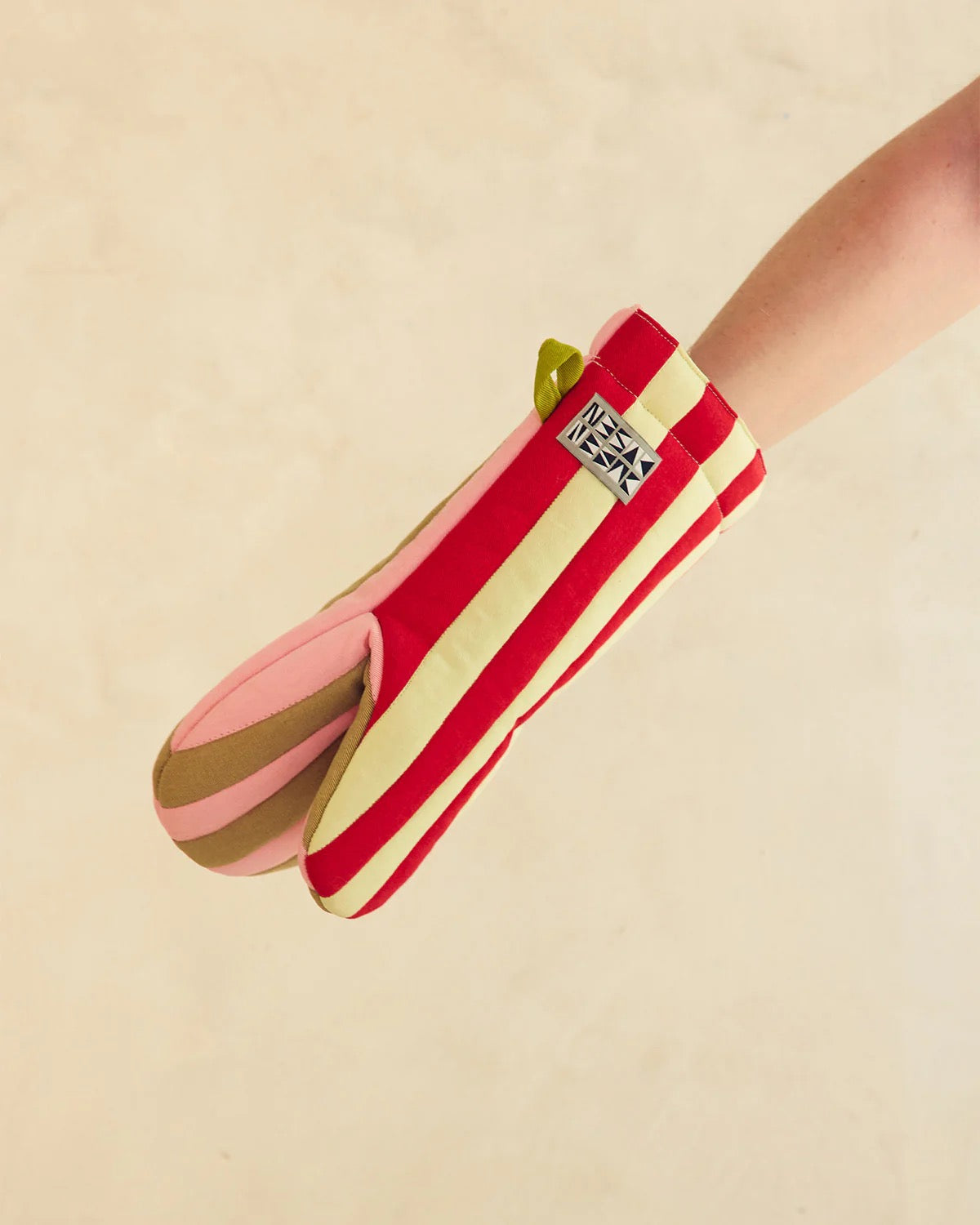 Striped Oven Mitt | Ladybug