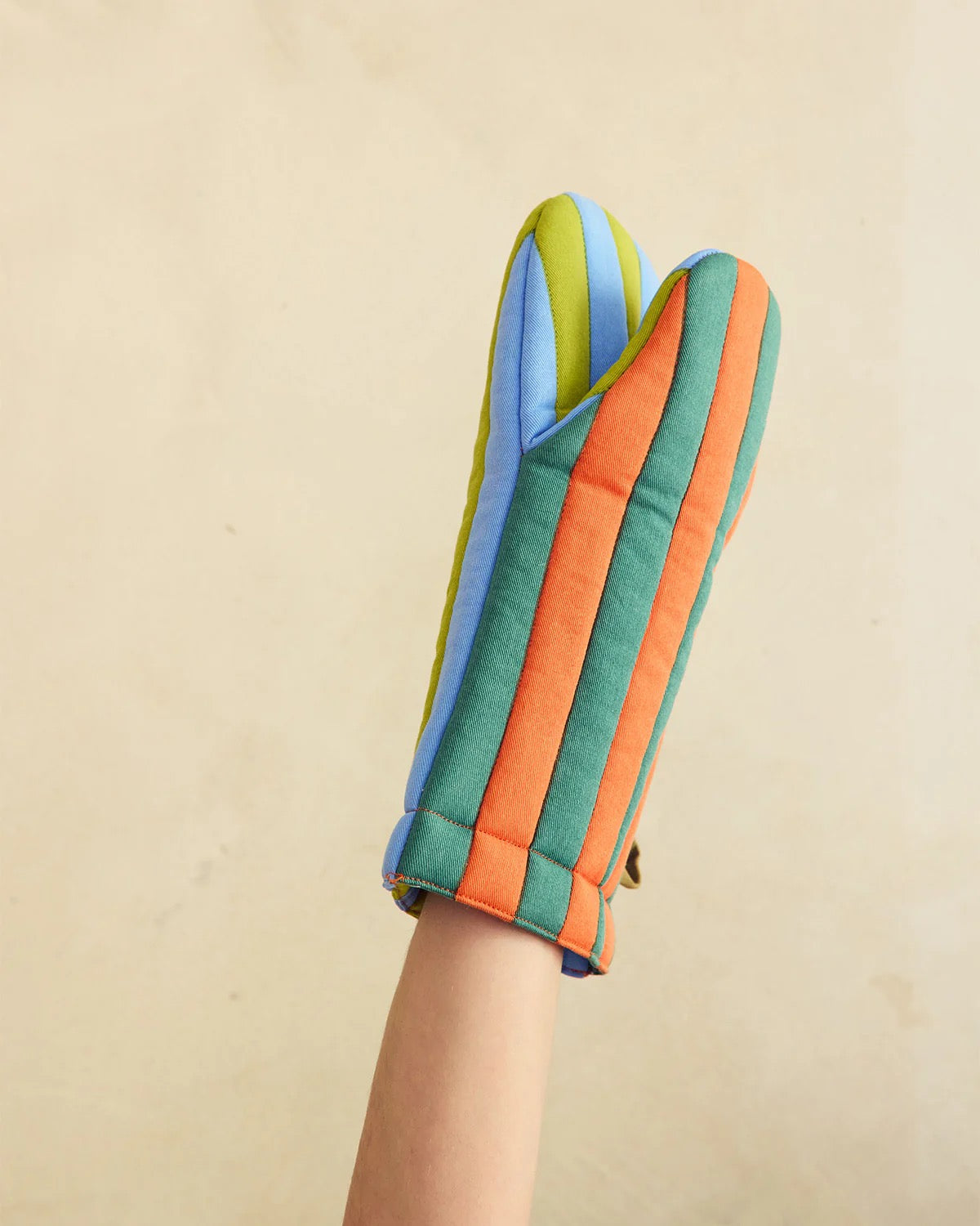 Striped Oven Mitt | Grasshopper