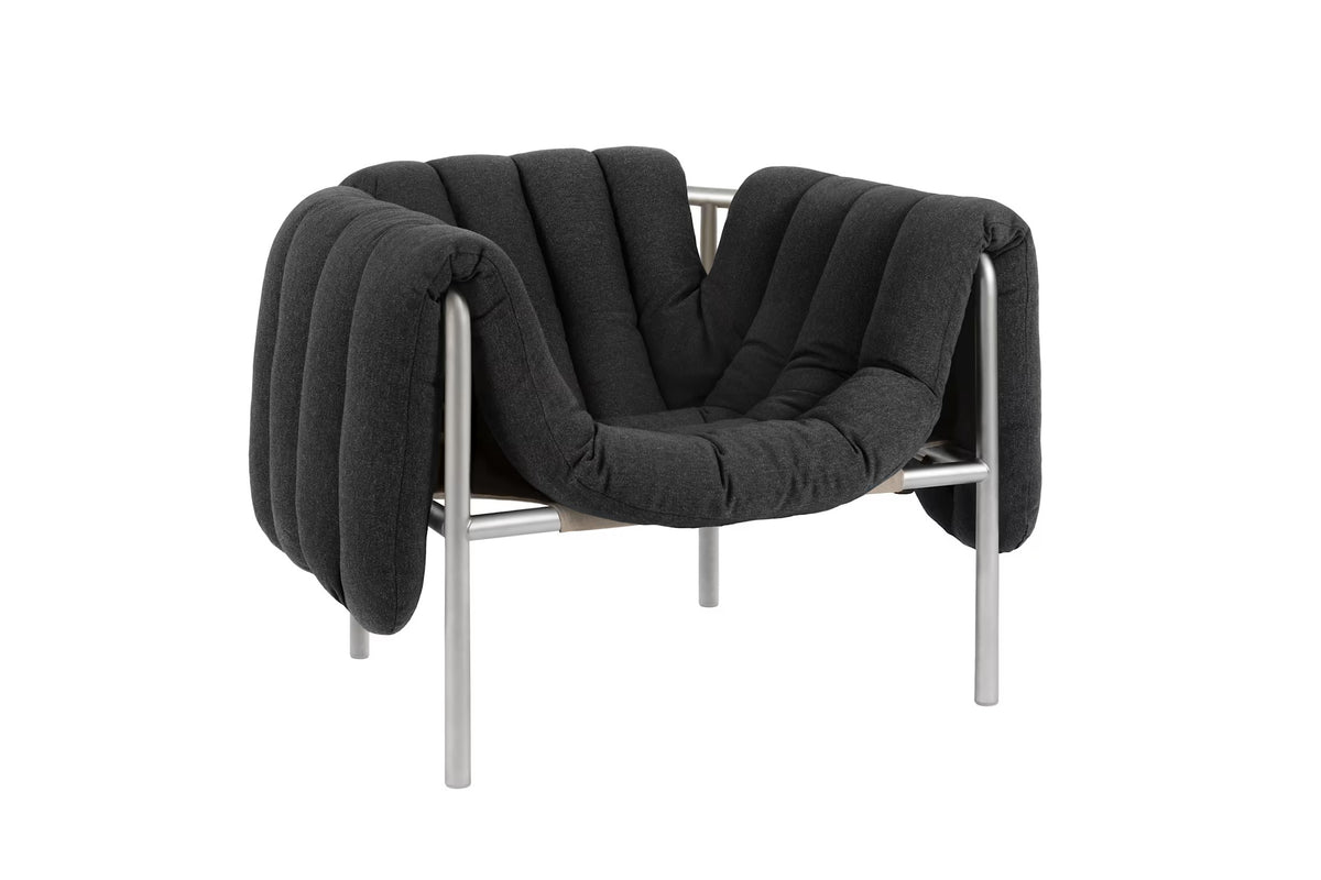 Puffy Lounge Chair | Stainless Steel Base