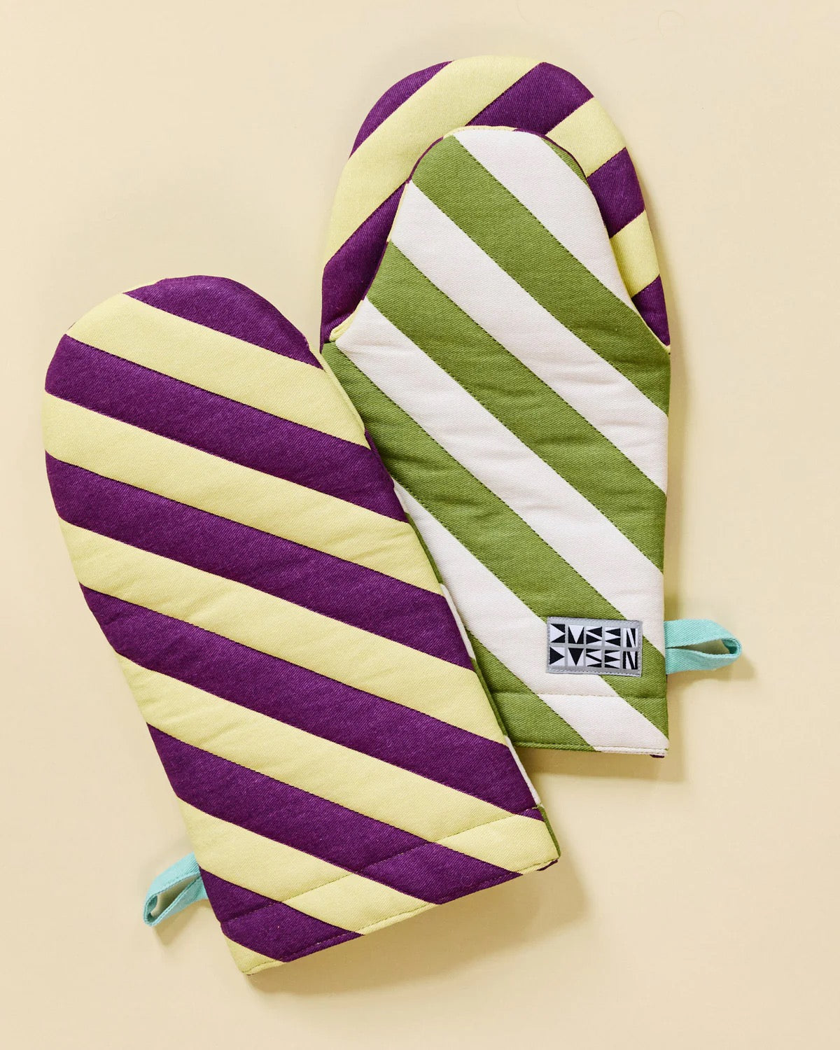 Striped Oven Mitts | Sourdough