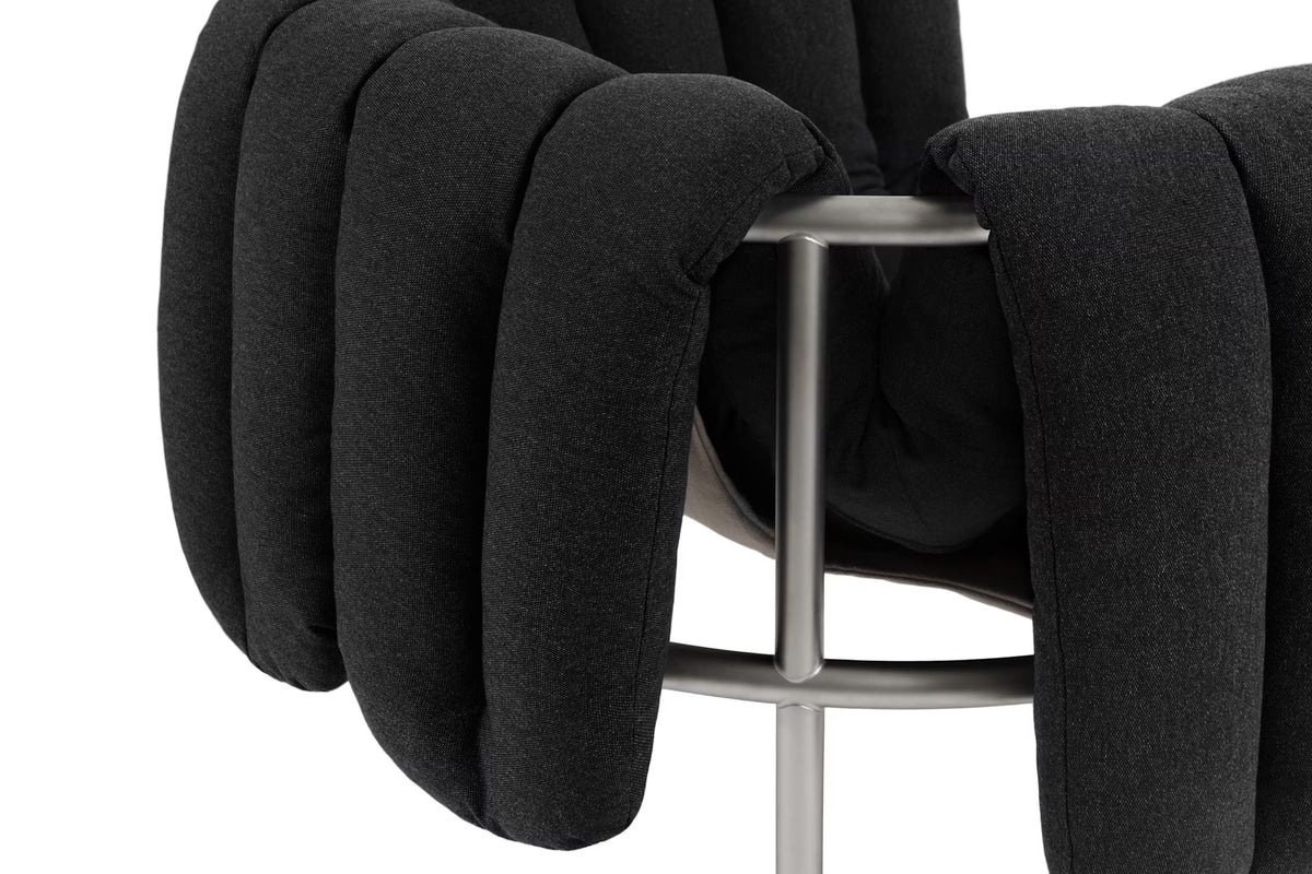Puffy Lounge Chair | Stainless Steel Base