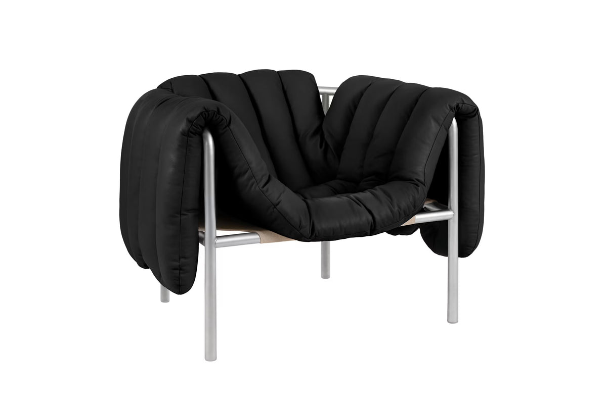 Puffy Lounge Chair | Stainless Steel Base