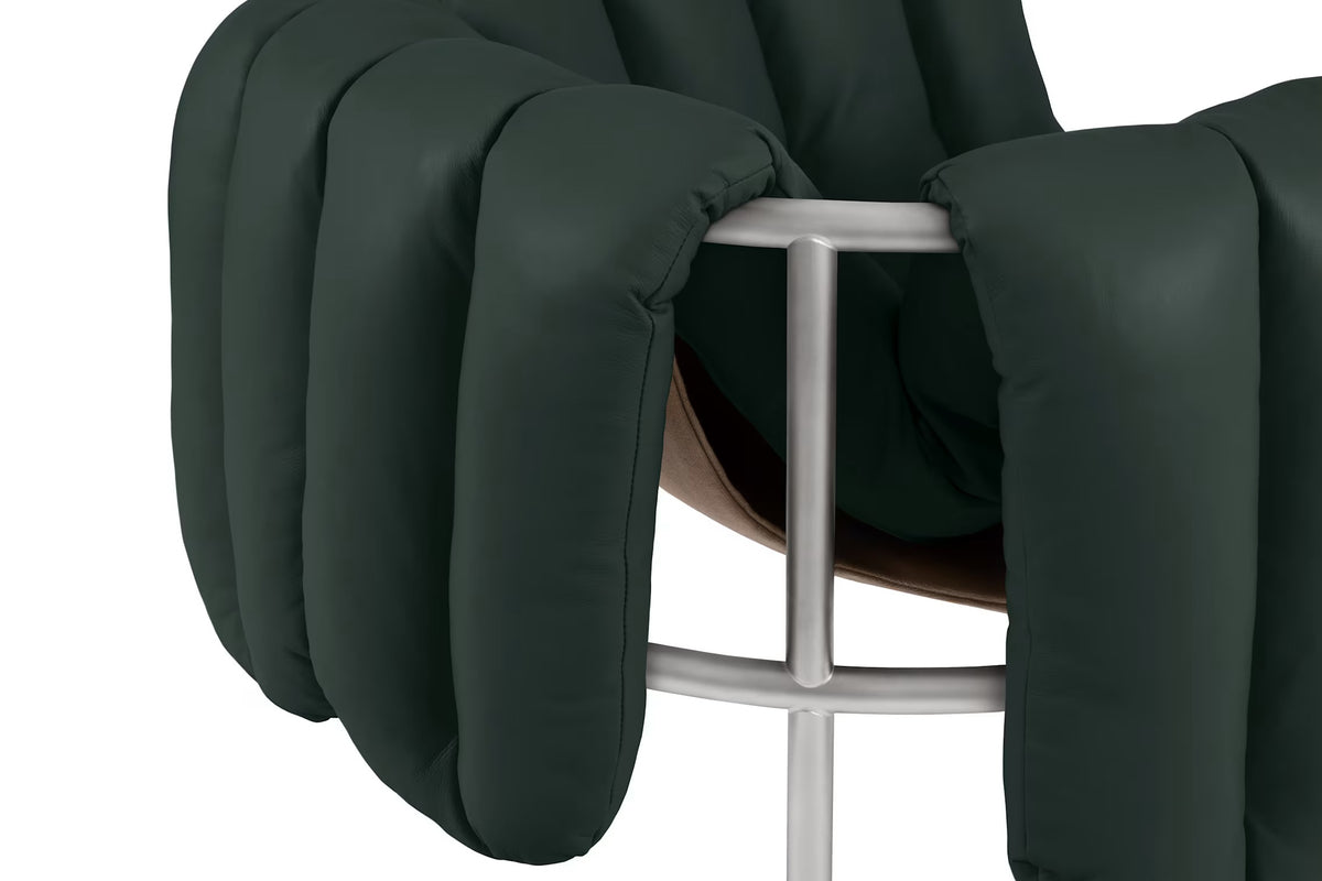 Puffy Lounge Chair | Stainless Steel Base