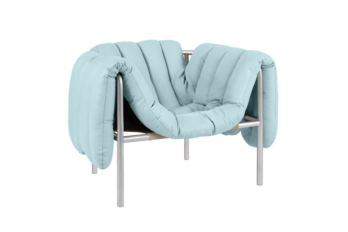 Puffy Lounge Chair | Stainless Steel Base
