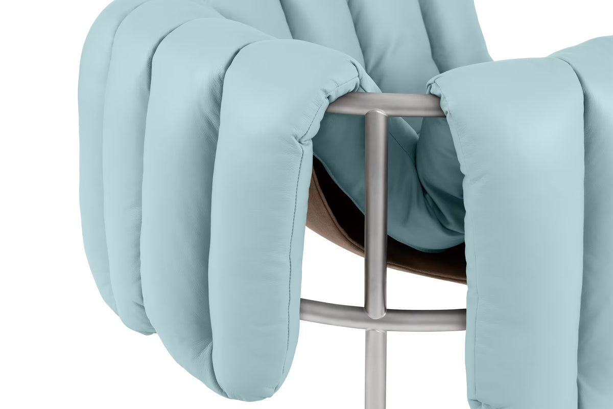 Puffy Lounge Chair | Stainless Steel Base