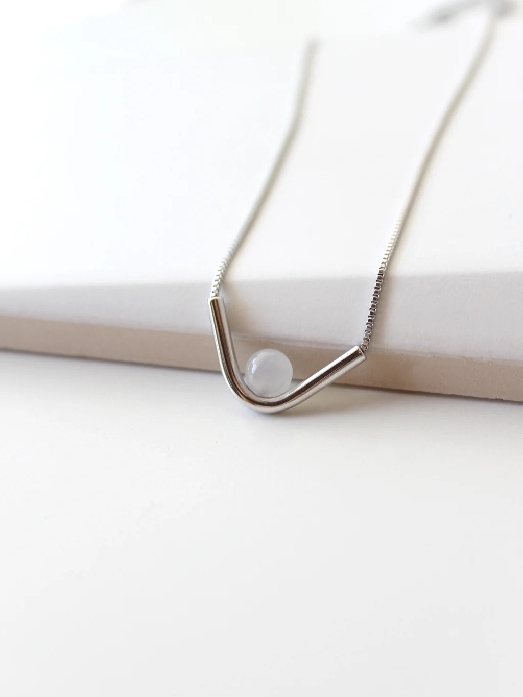 Lite Necklace | White Jade Adjustable Necklace