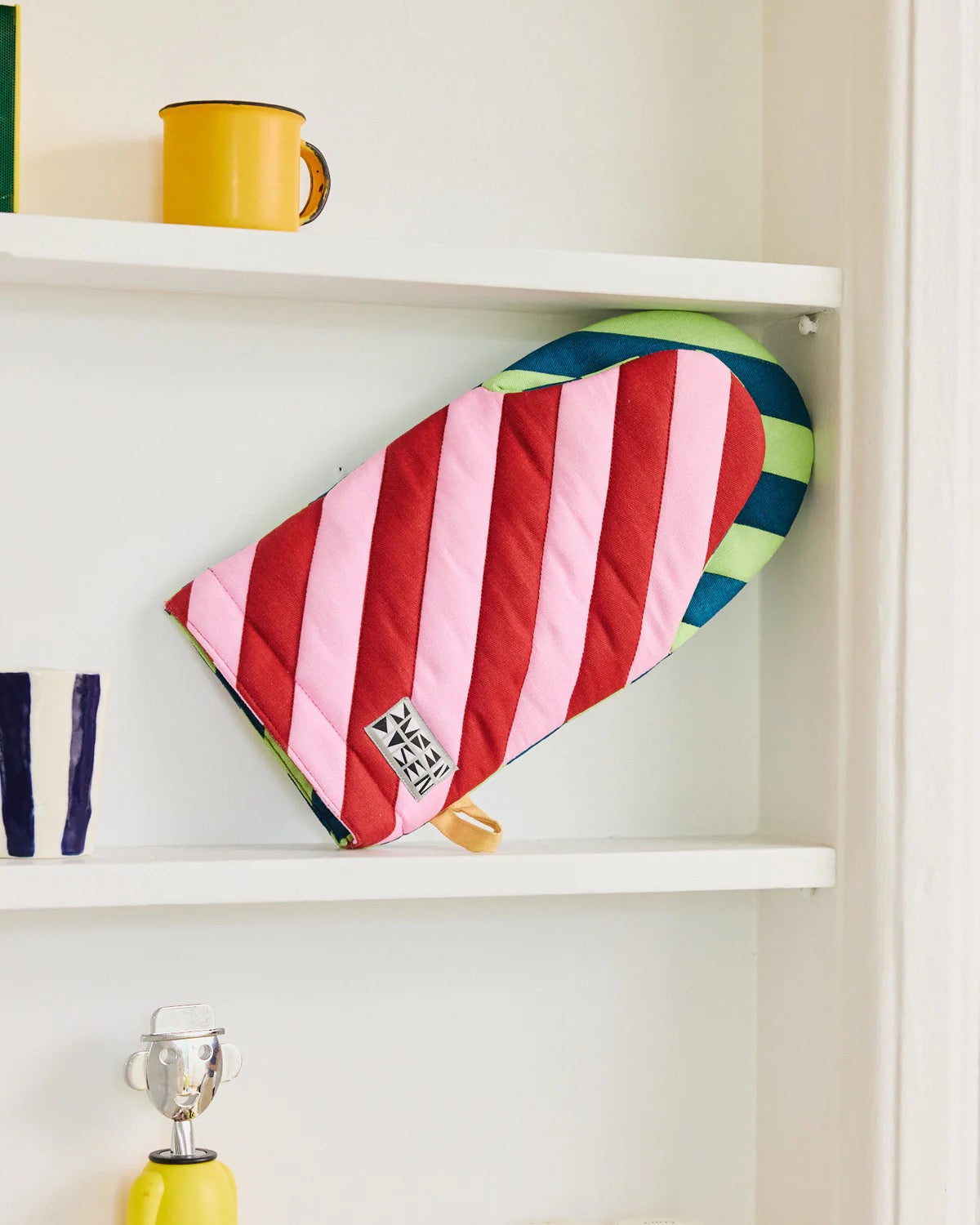 Striped Oven Mitts | Brioche