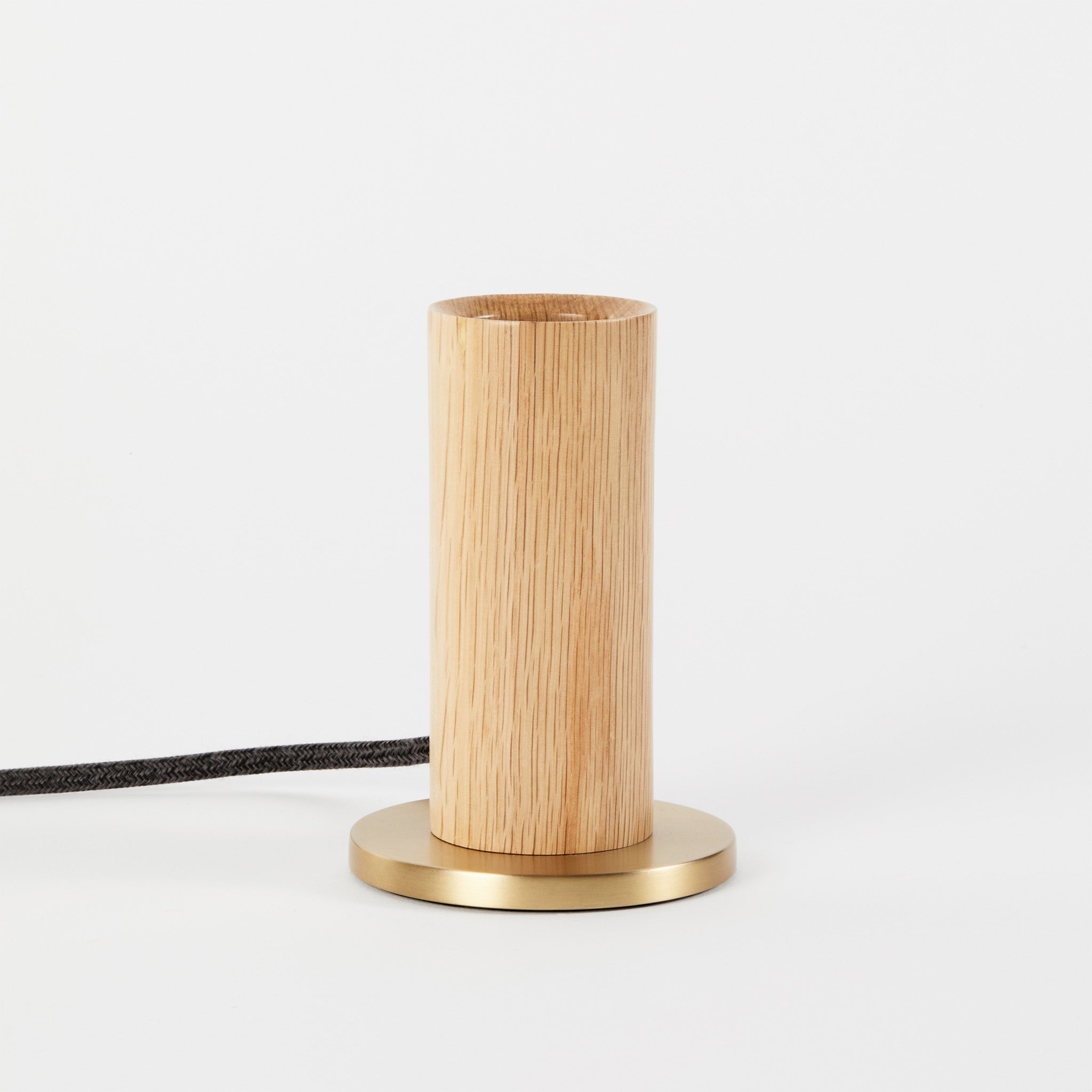 Knuckle Table Lamp in Oak + Oval Dim to Warm