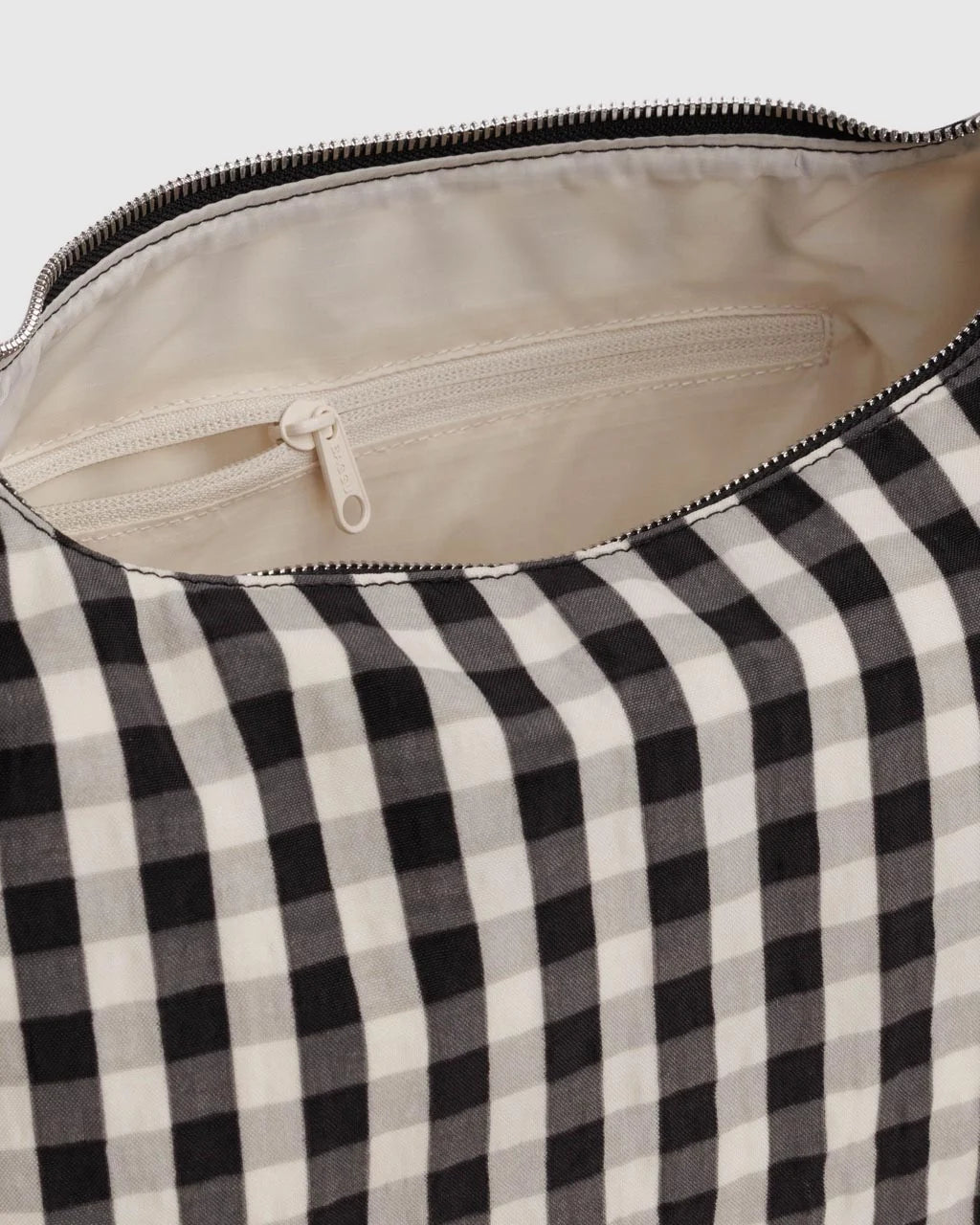 Nylon Meringue Bag | Black And Cream Gingham