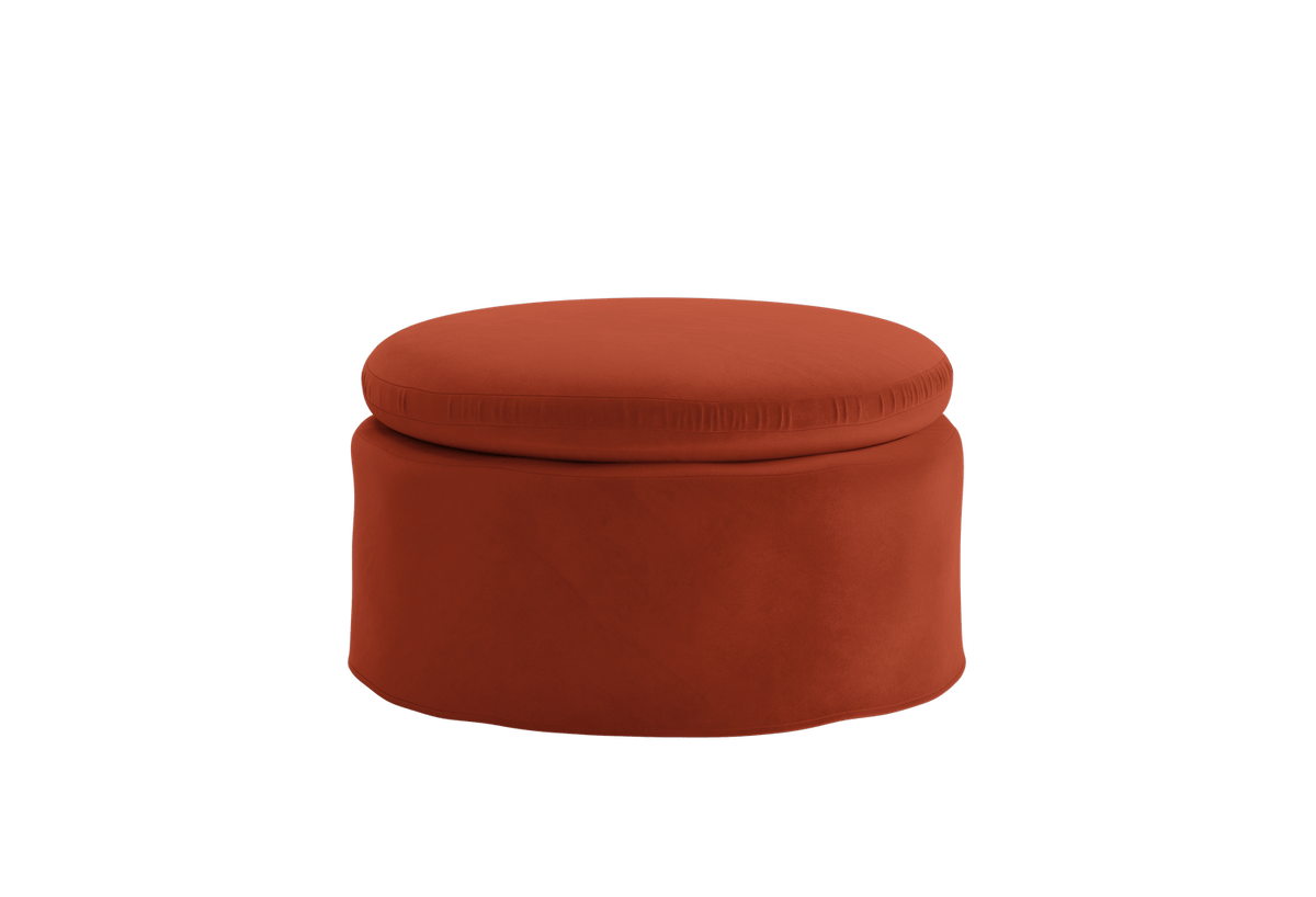 The Evergreen Ottoman | Recycled Velvet