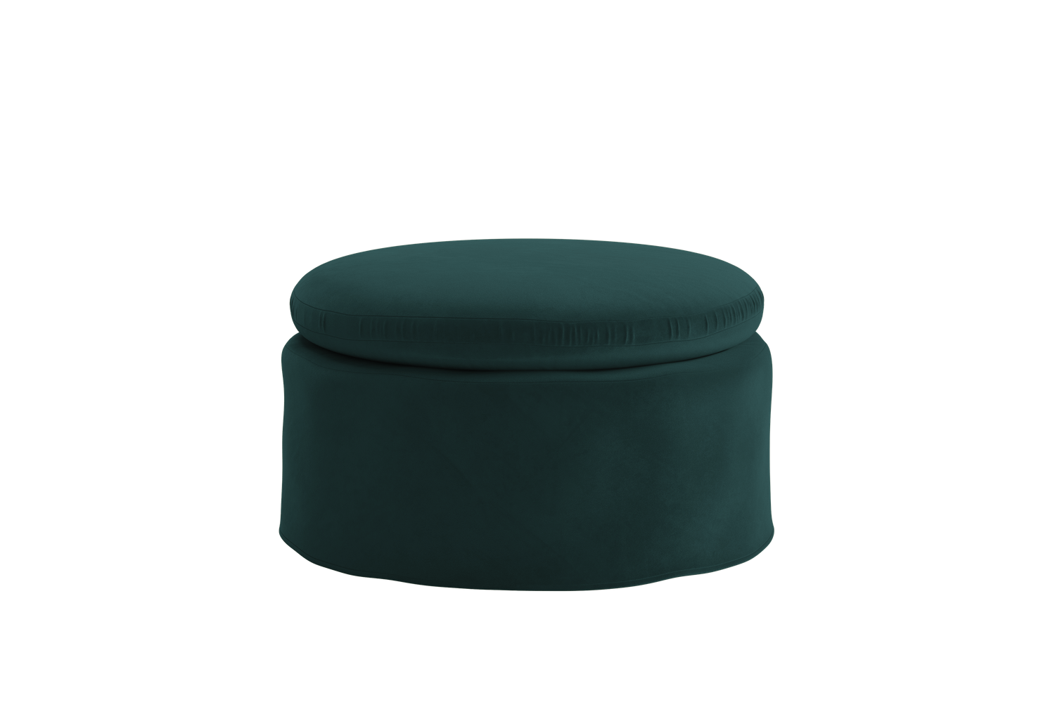 The Evergreen Ottoman | Recycled Velvet