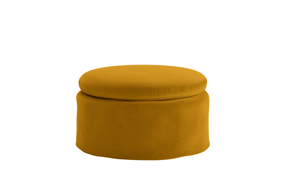 The Evergreen Ottoman | Recycled Velvet