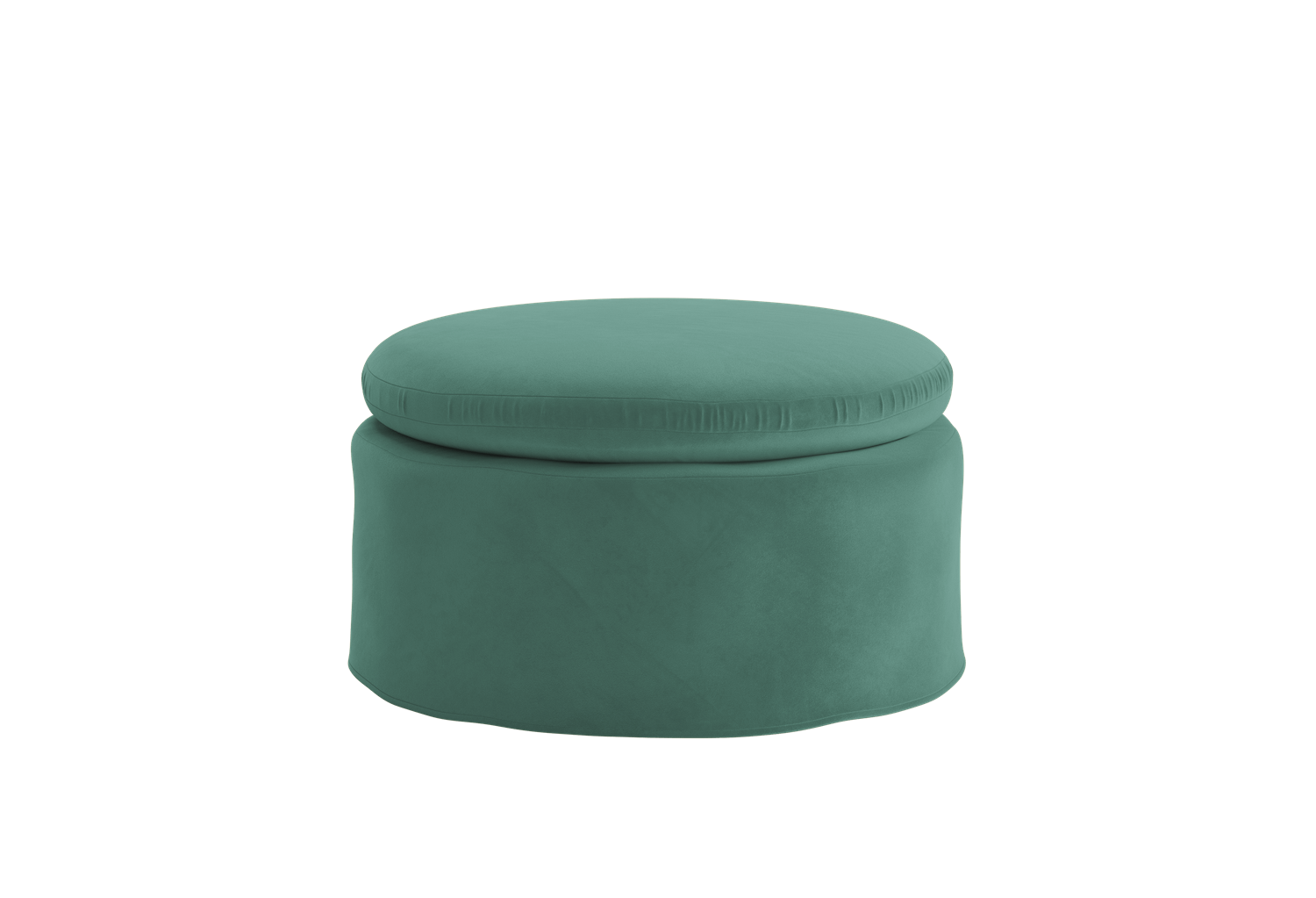 The Evergreen Ottoman | Recycled Velvet