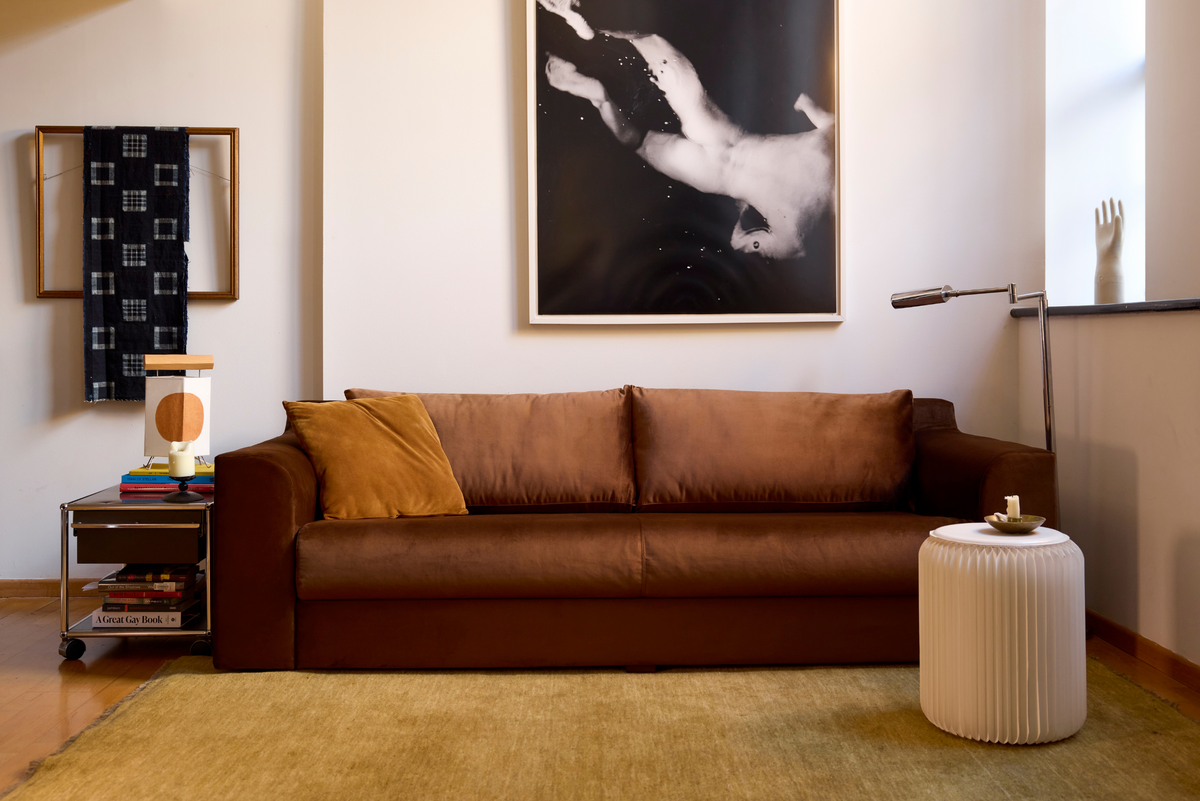 The Elevate Natural Sofa | 86” | Recycled Velvet