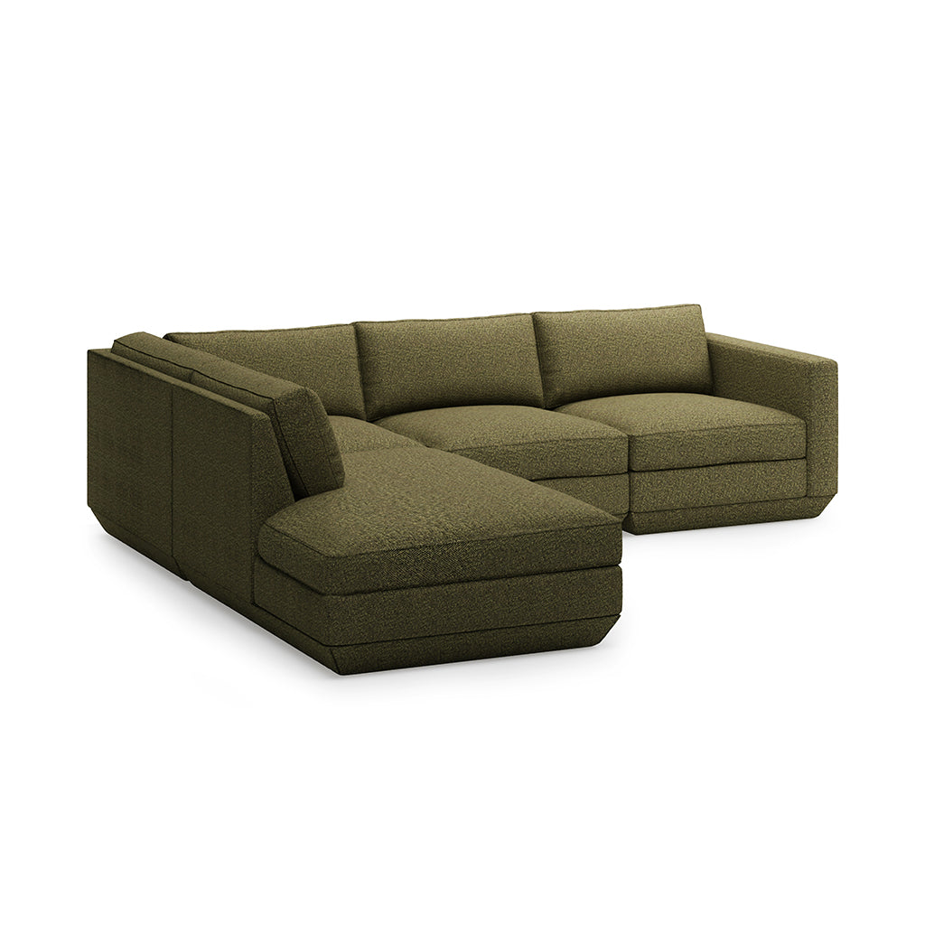 Podium Modular 4PC Lounge Sectional A | Left Facing
