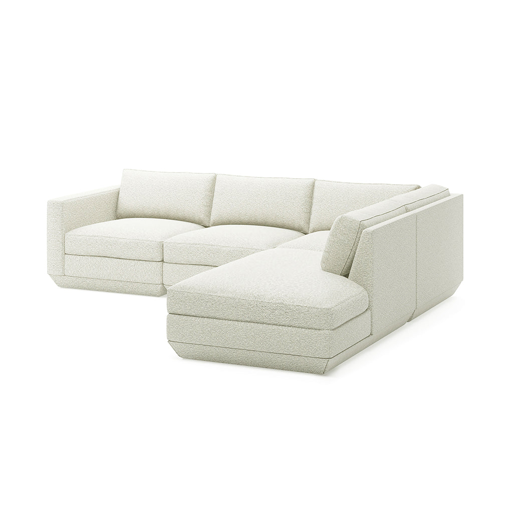 Podium Modular 4PC Lounge Sectional A | Right Facing