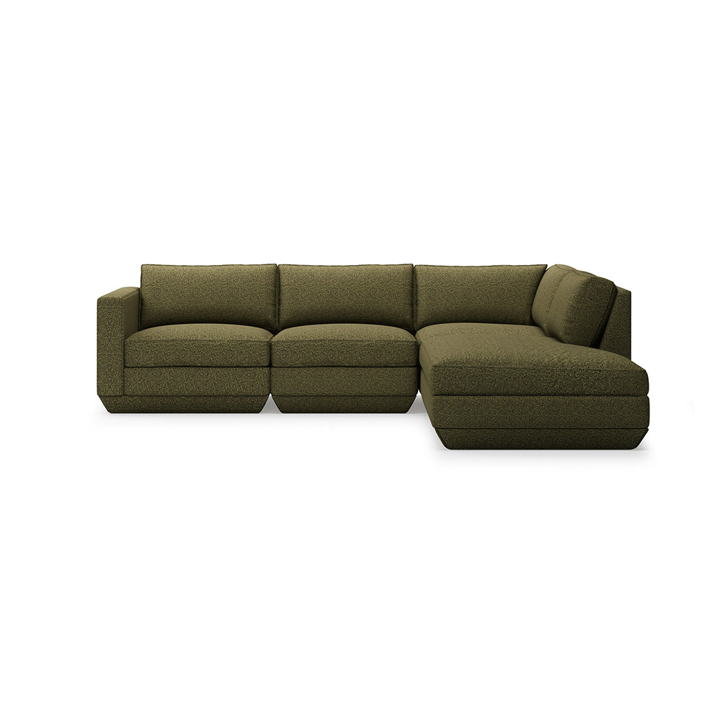Podium Modular 4PC Lounge Sectional A | Right Facing