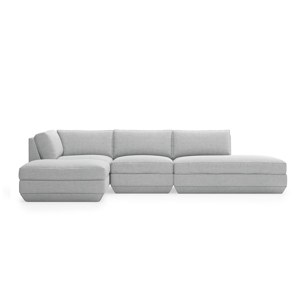 Podium Modular 4PC Lounge Sectional B | Left Facing