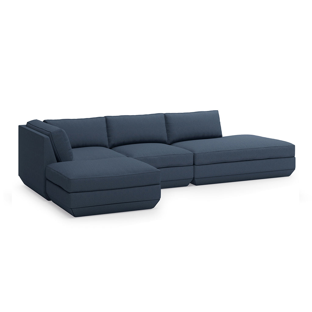 Podium Modular 4PC Lounge Sectional B | Left Facing