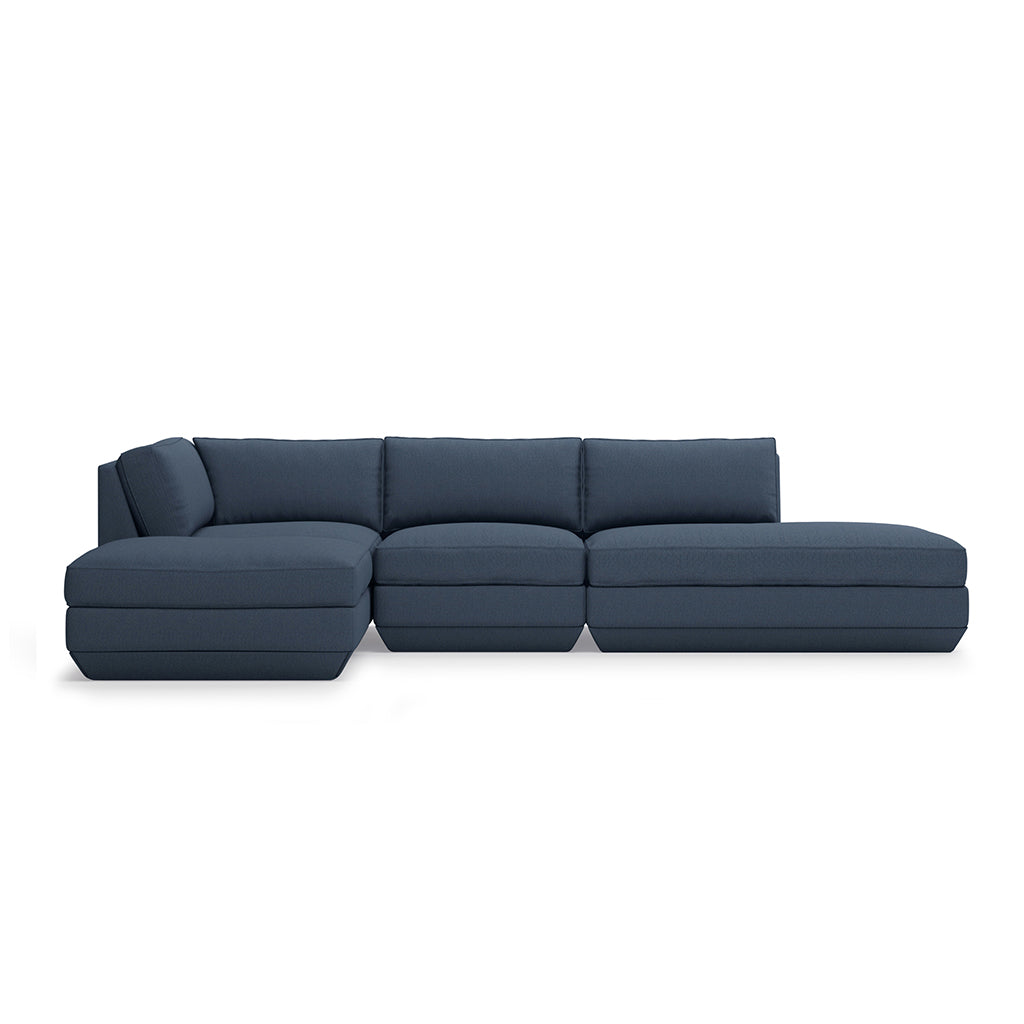 Podium Modular 4PC Lounge Sectional B | Left Facing