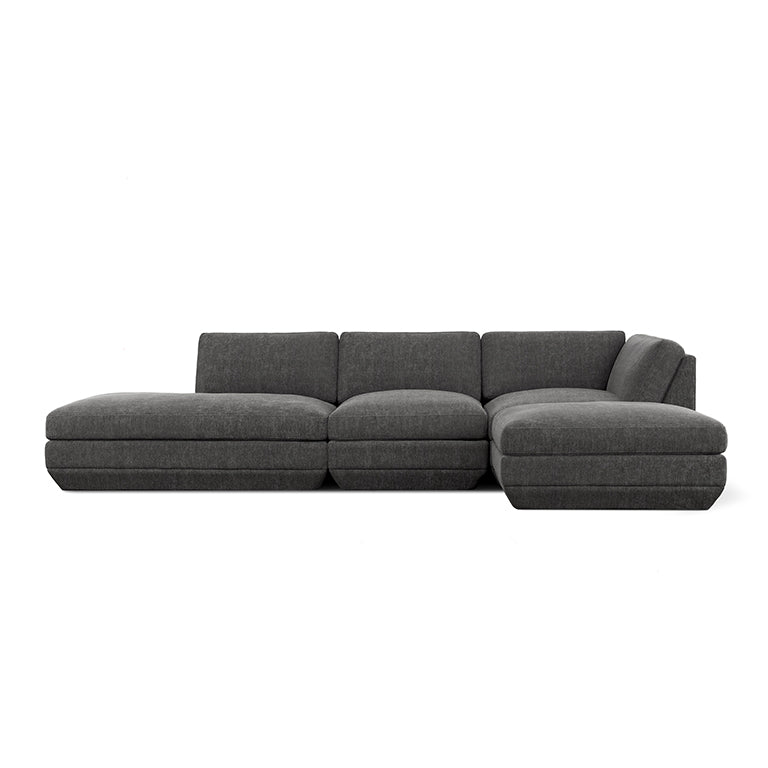 Podium Modular 4PC Lounge Sectional B | Right Facing
