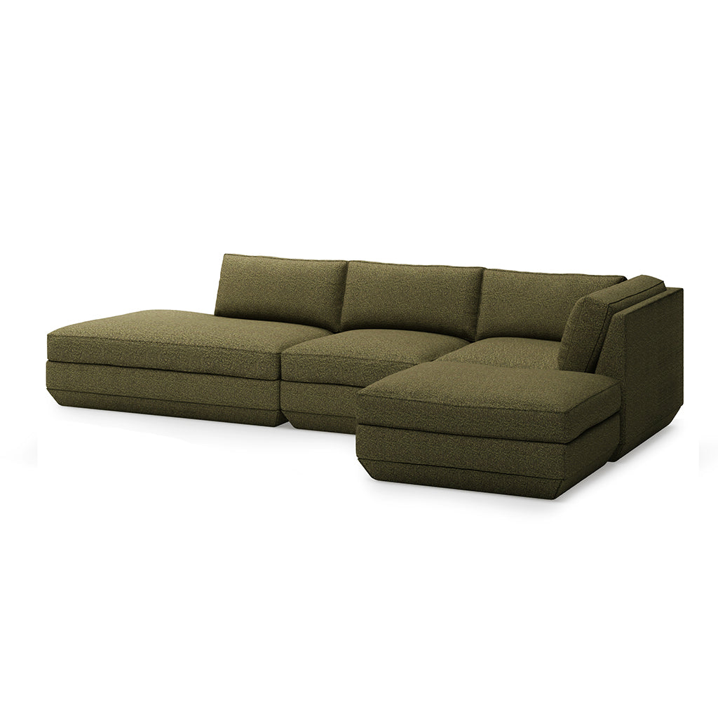 Podium Modular 4PC Lounge Sectional B | Right Facing