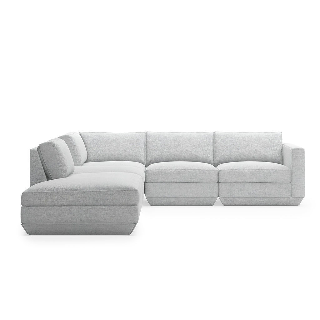 Podium Modular Five Piece Group Seating Sectional | Left Facing