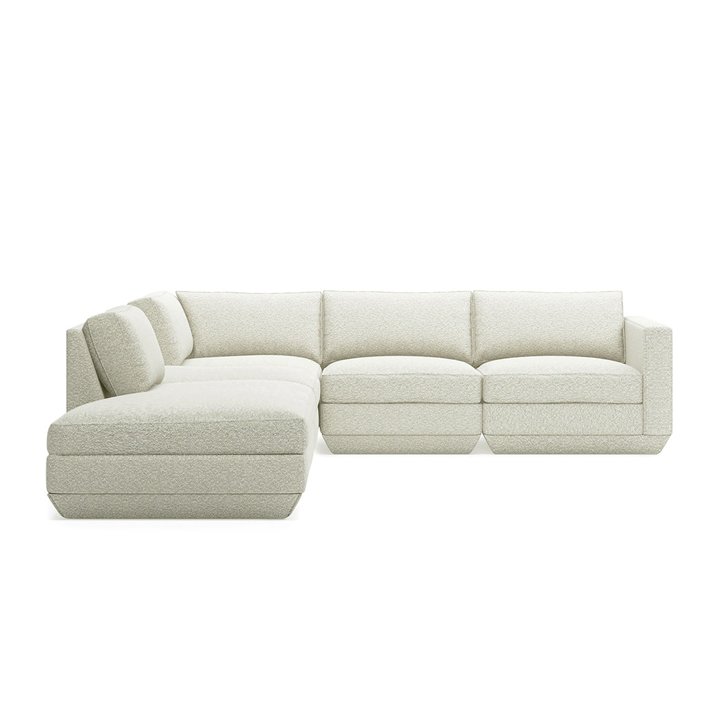 Podium Modular Five Piece Group Seating Sectional | Left Facing