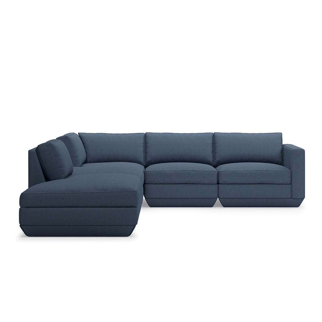Podium Modular Five Piece Group Seating Sectional | Left Facing
