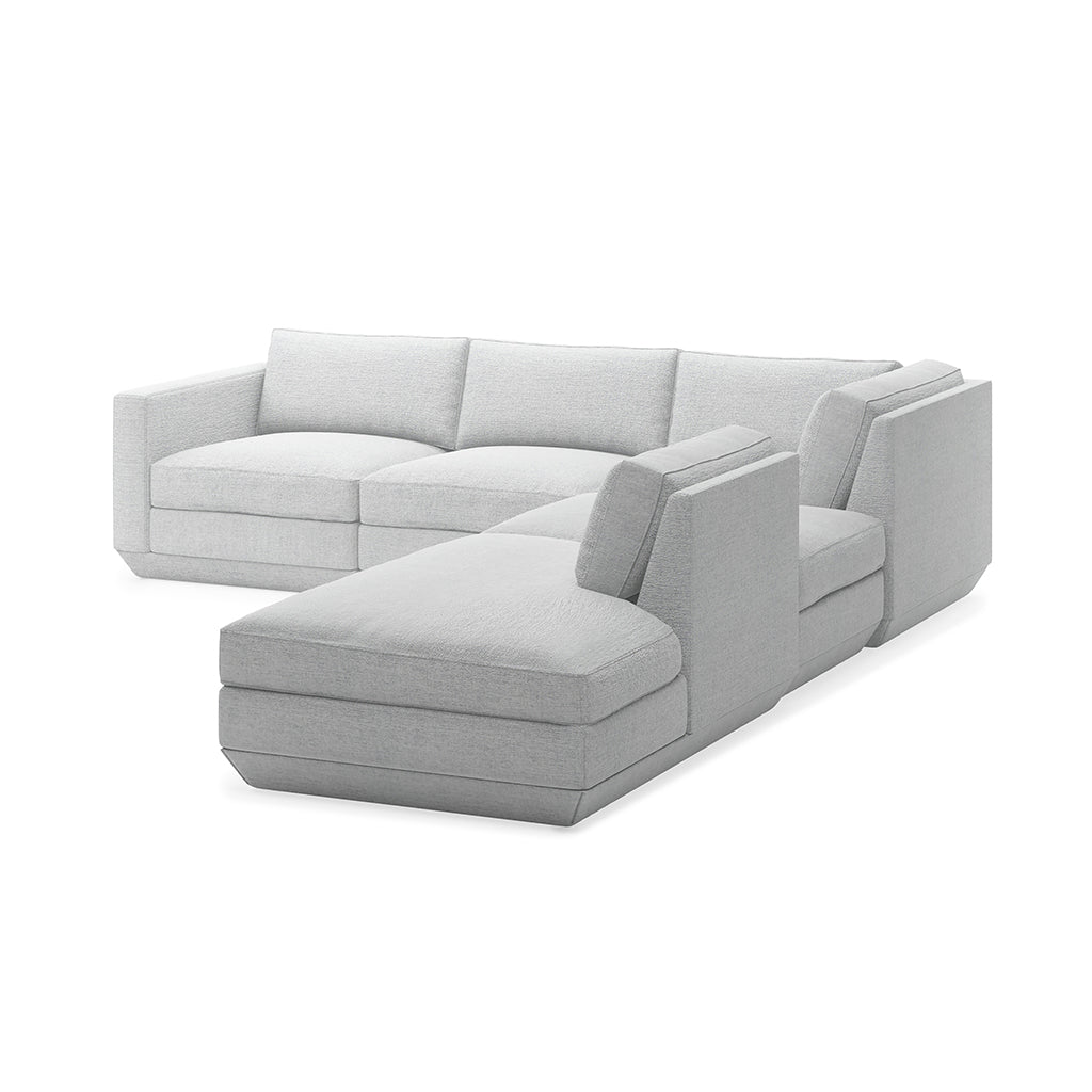 Podium Modular Five Piece Group Seating Sectional | Right Facing