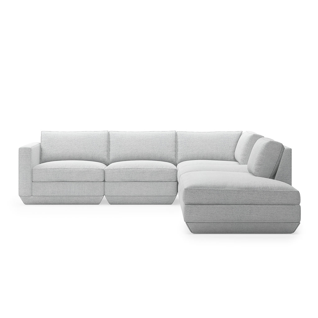 Podium Modular Five Piece Group Seating Sectional | Right Facing