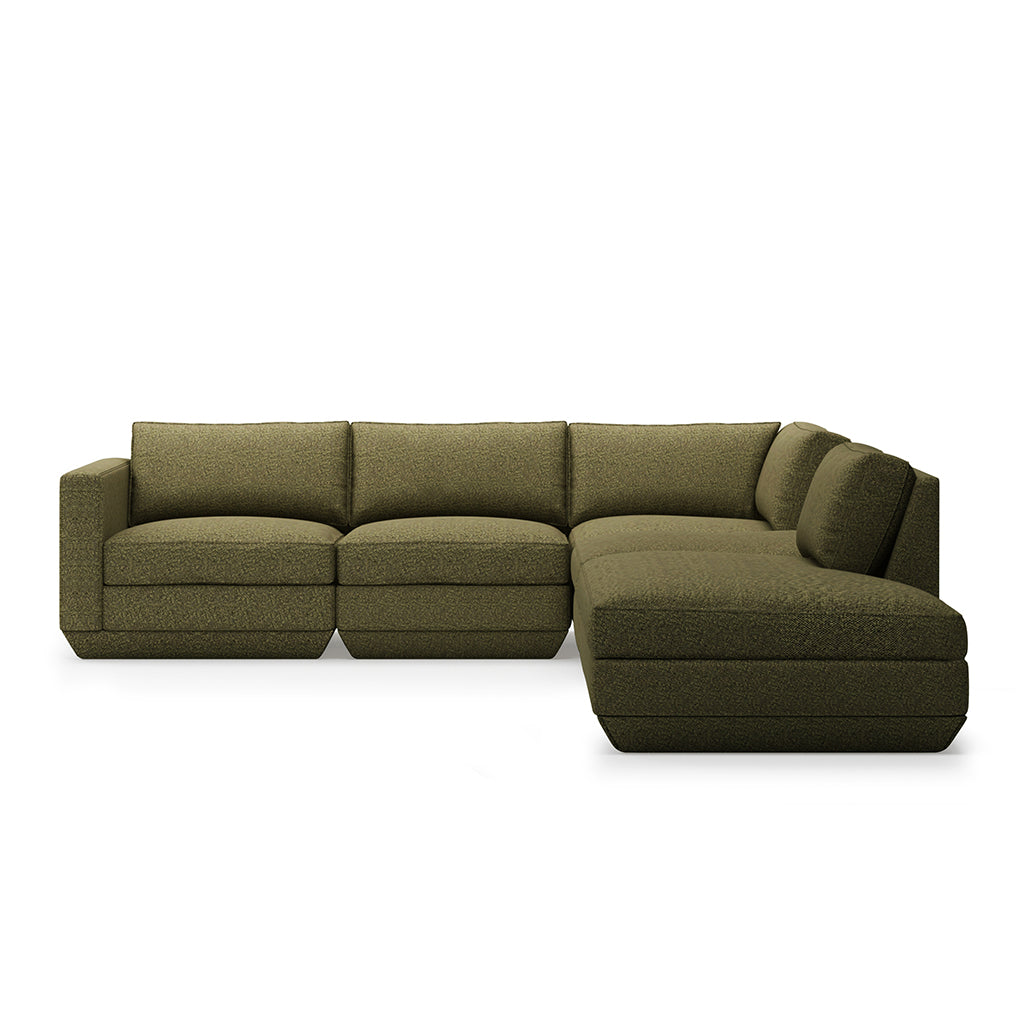 Podium Modular Five Piece Group Seating Sectional | Right Facing