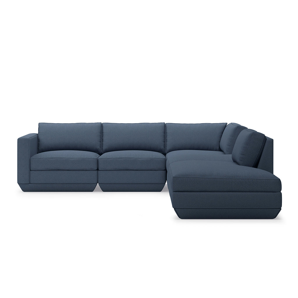 Podium Modular Five Piece Group Seating Sectional | Right Facing